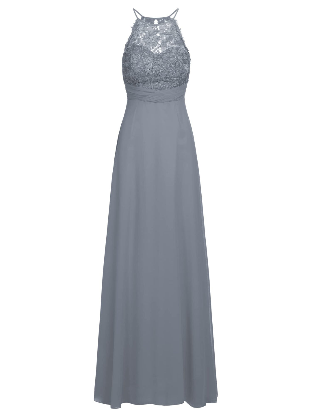 Damen Apart Abendkleid aus Chiffon und Spitze Special Occasion Dress M Jeansblau, M Jeansblau