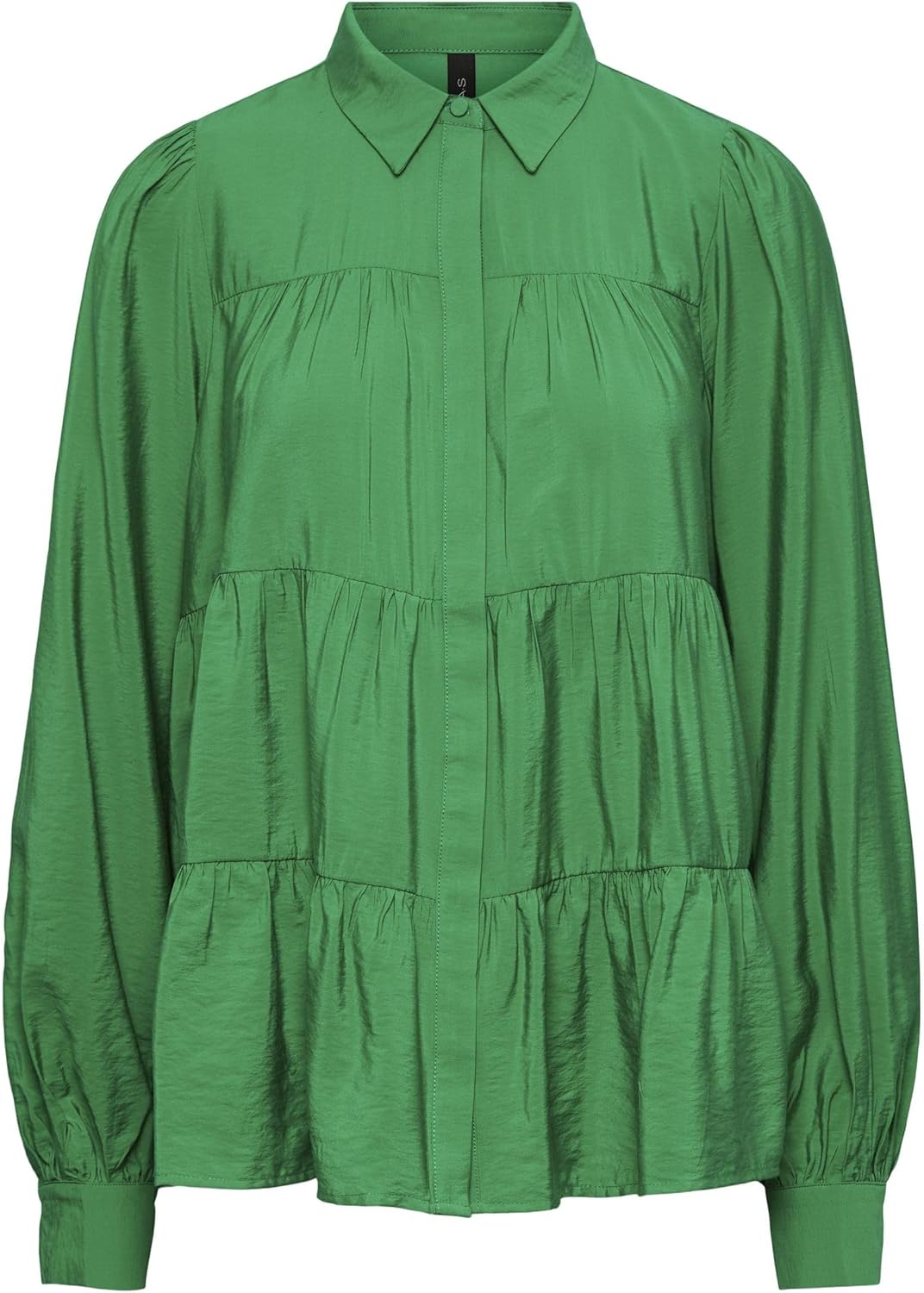YAS Damen Yaspala S. Noos L S Shirts, Fern Green, XS EU