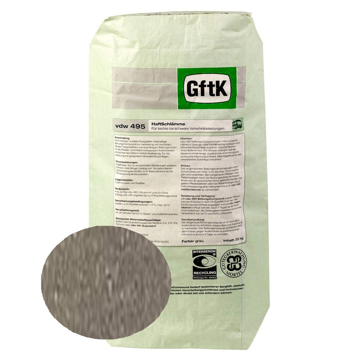 495 Haftschlämme zementgrau 25kg