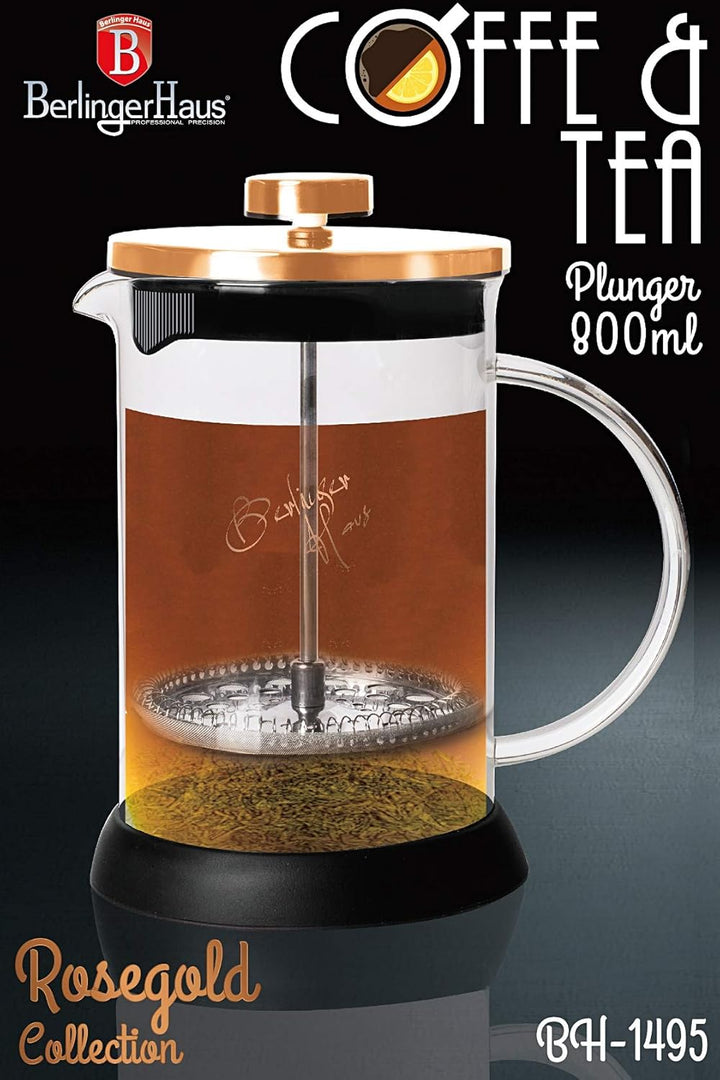 Berlinger Haus Kaffee und Tee Plunger 800ml Grosser Rosengold