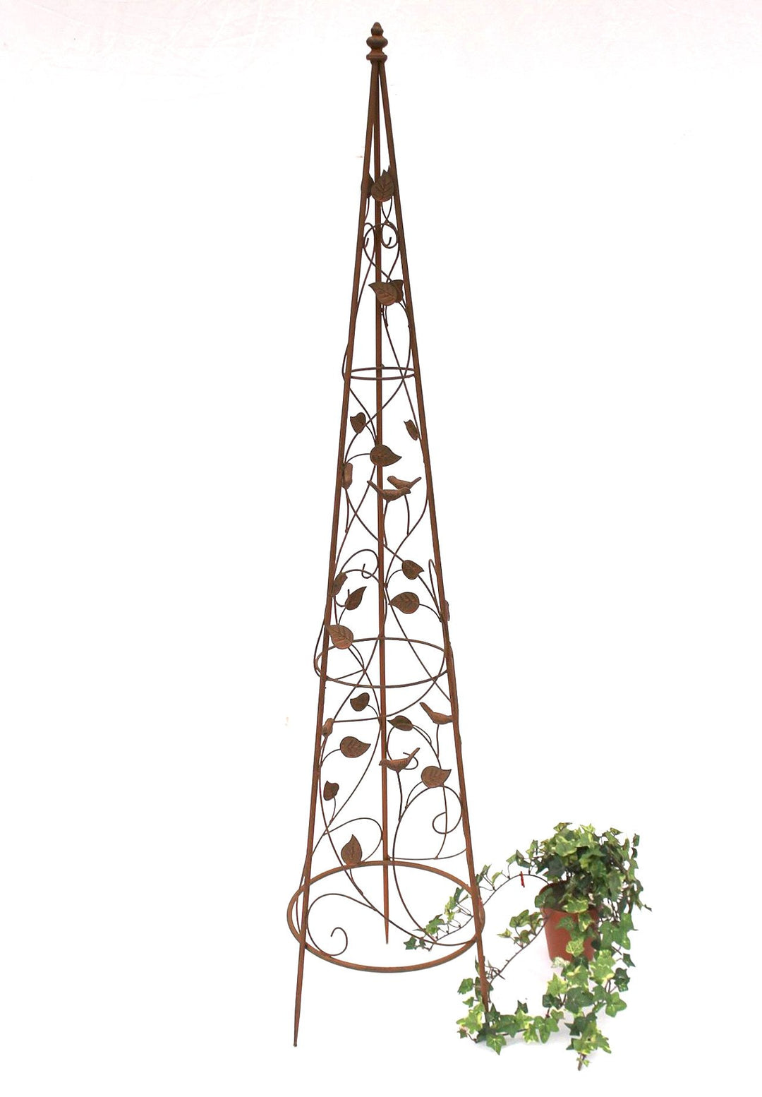 DanDiBo Rankhilfe Pyramide 082547 aus Metall 95 cm bis164 cm Kletterhilfe Rankgerüst Ranke (L - 142