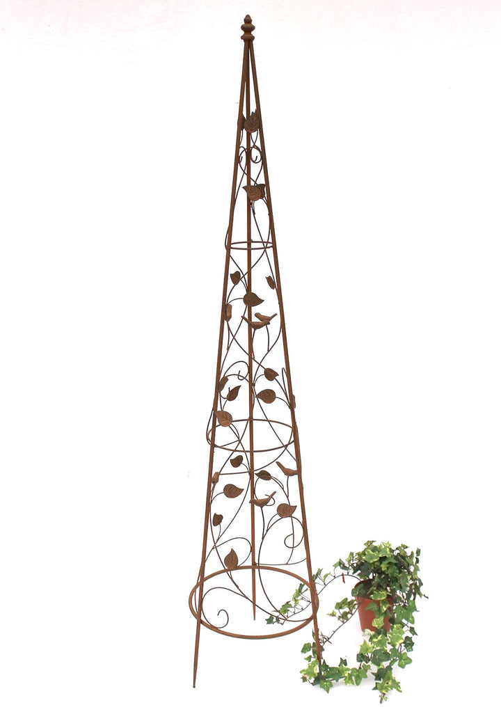 DanDiBo Rankhilfe Pyramide 082547 aus Metall 95 cm bis164 cm Kletterhilfe Rankgerüst Ranke (L - 142