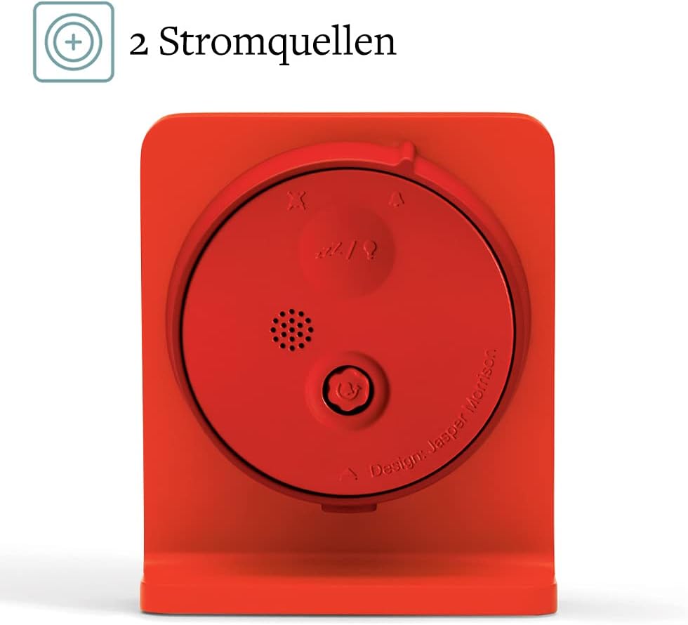 Punkt. AC01 Design Analoger Wecker mit Quarz, Schlummerfunktion, LED-licht, Batteriebetreben, Resiew