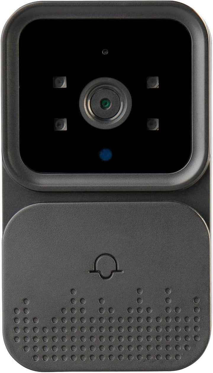 Somikon Funkklingel mit Kamera: Kabellose Plug-&-Play-Video-Funkklingel mit Monitor, IR-LEDs, schwar