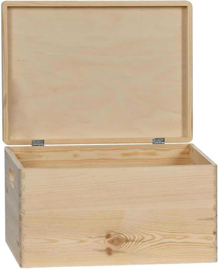 Bütic Allzweckkiste Holzbox Holzkiste stapelbar mit u. ohne Deckel Grössenauswahl Kiste mit Deckel 4