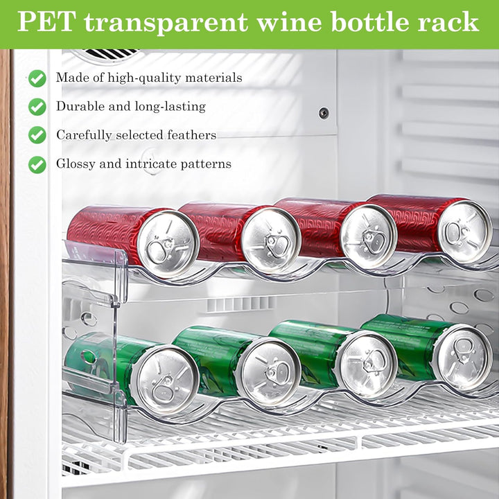 Kühlschrank Organizer Flaschen: 8 Flaschen Stapelbarer Flaschenhalter, Weinflaschen Halter, Weinflas