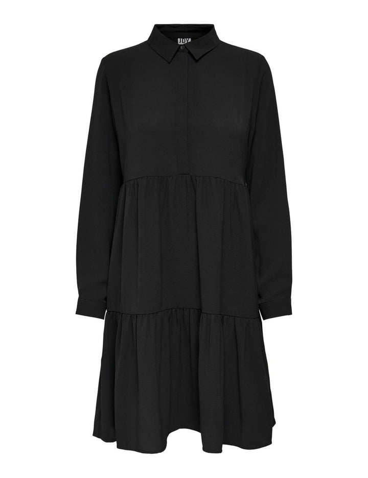 JdY Damen Jdypiper L/S Shirt Dress WVN Noos Kleid 34 Schwarz, 34 Schwarz