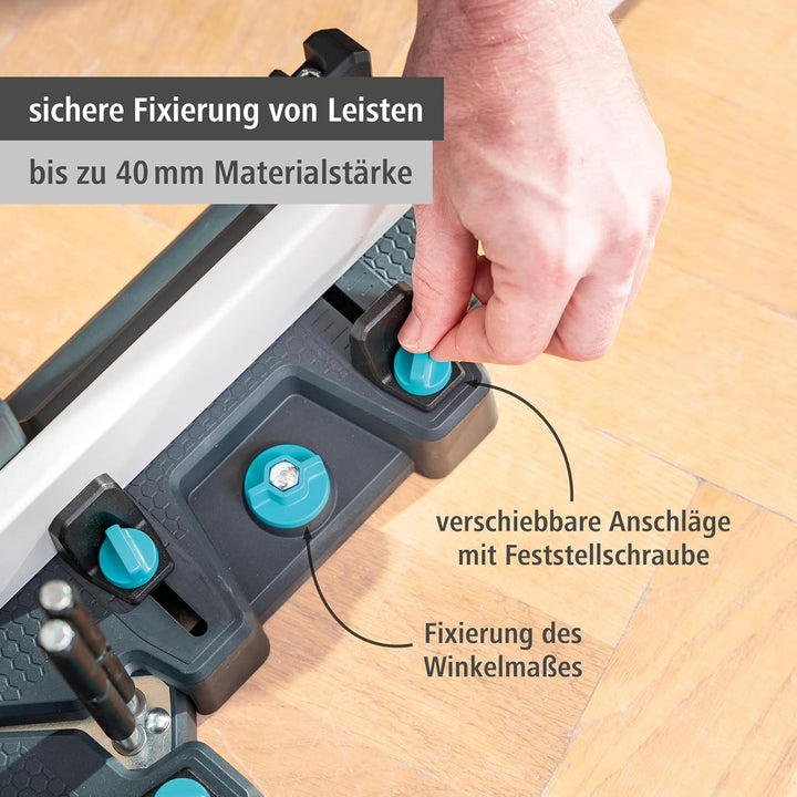 wolfcraft Schmiege und Gehrungsschneidlade PRO 6956000 / 2in1 Gehrungslade zum Schneiden von bis zu