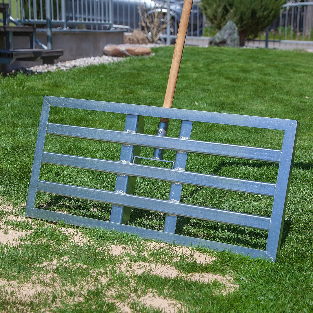 SattesGrün Rasenpflege Set bestehend aus Aerifizierer und 75cm x 35cm Rasenrakel |Rasenbelüfter Fläc