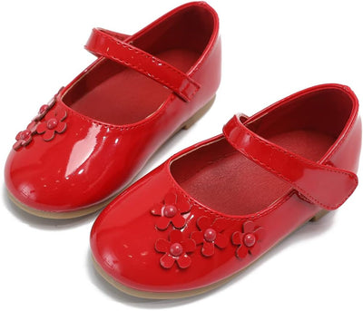 DADAWEN Mädchen Mary Jane Halbschuhe Prinzessin Ballerinas 23 EU Rot, 23 EU Rot