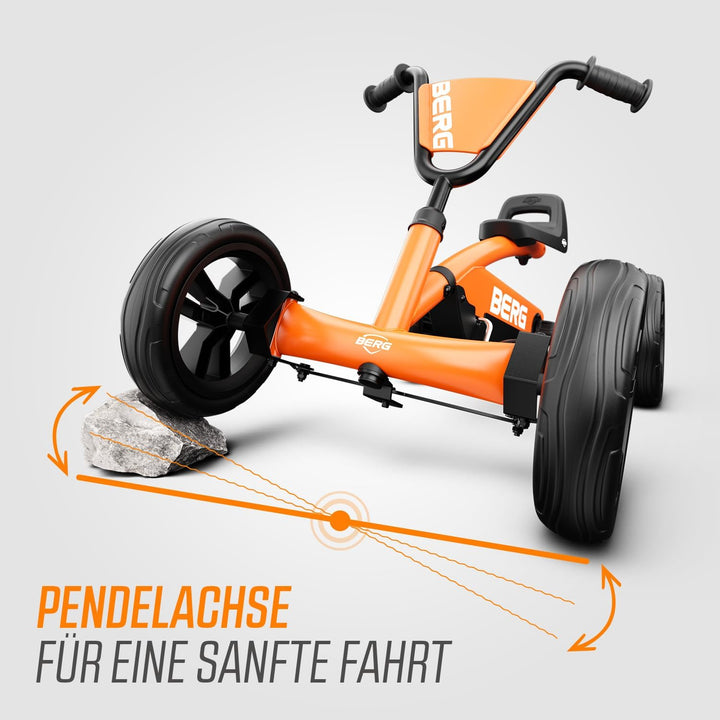 BERG Buzzy Kinder Go-Kart ab 2 Jahren, Tretfahrzeug Kettcar für Kleinkinder, Stabiles Kindergokart m