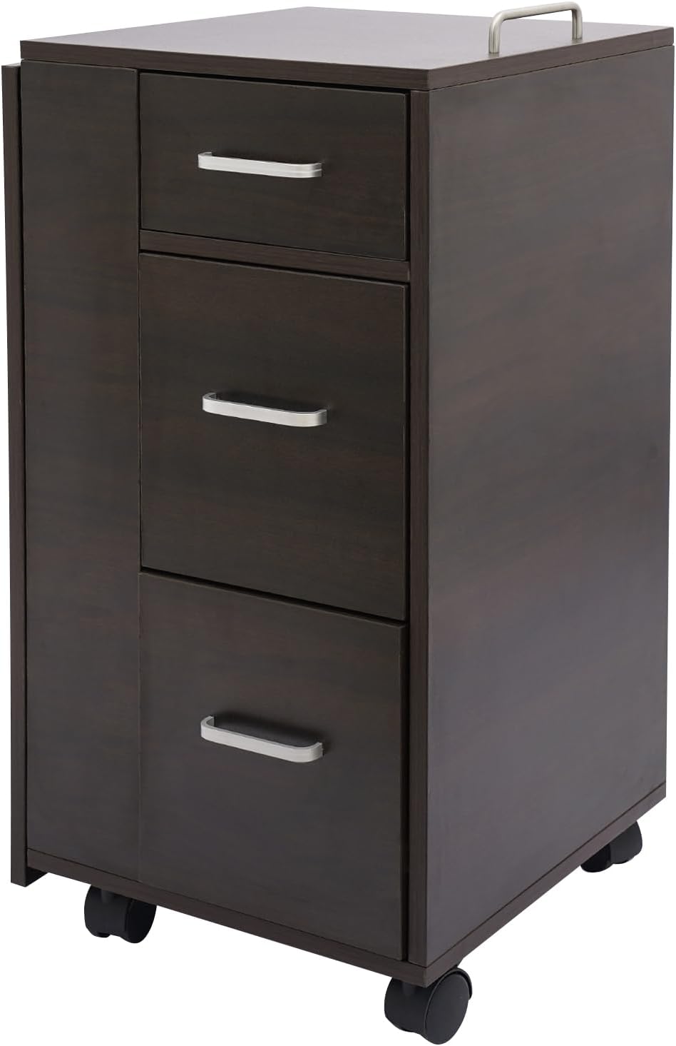 C-Juzarl Faltbar Mobile Rolling Maniküre Tisch mit 3 Schubladen, Make-up-Koffer, Kosmetikkoffer, Wer
