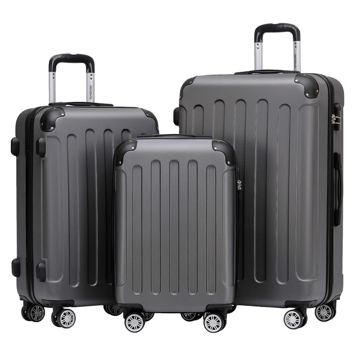 BEIBYE- Hartschalenkoffer Koffer Trolley Rollkoffer Reisekoffer Zahlenschloss 4 Zwilings-Rollen (Dar