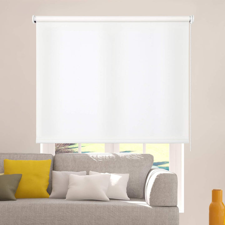 STORESDECO Lichtdurchlässig Rollo, Glatt, Rollo für Fenster und Türen | Weiss, 100 cm x 180 cm 100 c