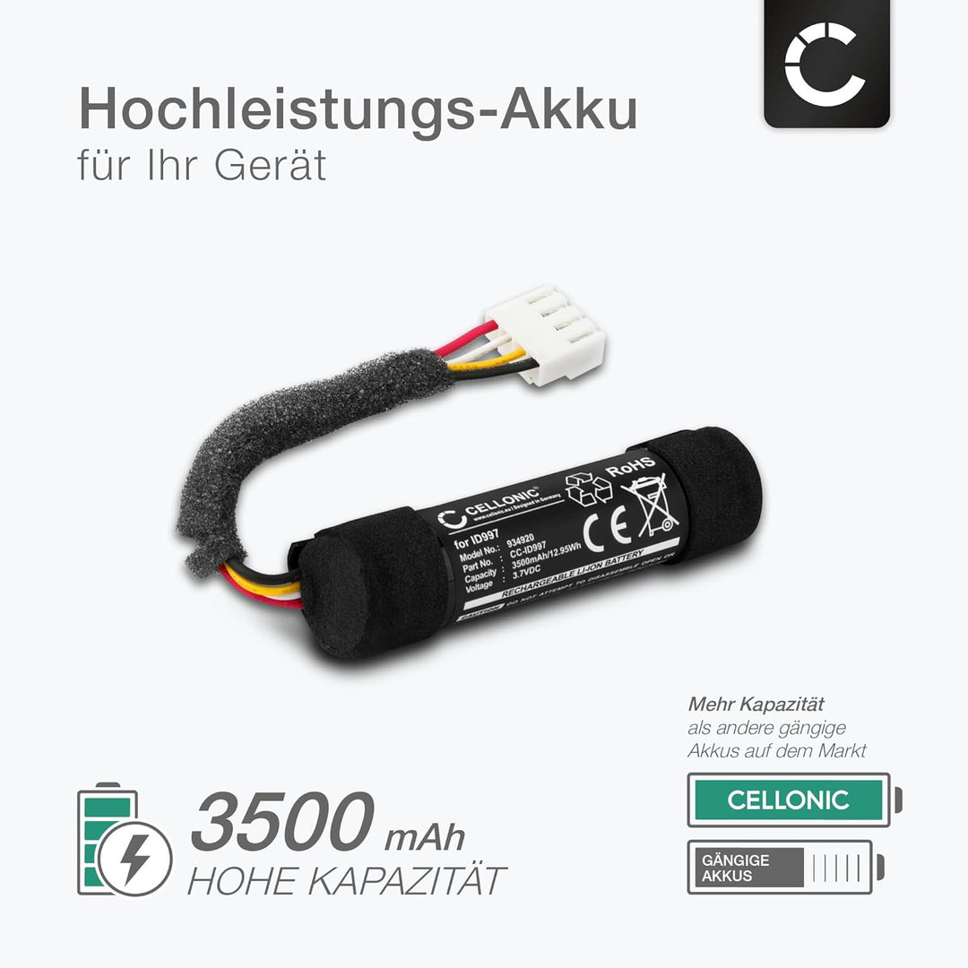 CELLONIC, Lautsprecherakku kompatibel mit Harman Kardon Onyx Studio 6, Onyx Studio 5 (3500mAh, 3.7V)