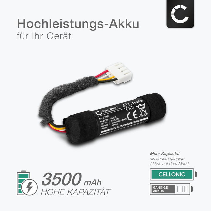 CELLONIC, Lautsprecherakku kompatibel mit Harman Kardon Onyx Studio 6, Onyx Studio 5 (3500mAh, 3.7V)