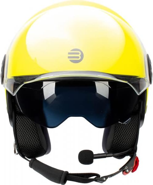 Rapid Connect - Homologierter Jet-Helm mit Integrierter Gegensprechanlage, Scooter-Helm mit Grossem,
