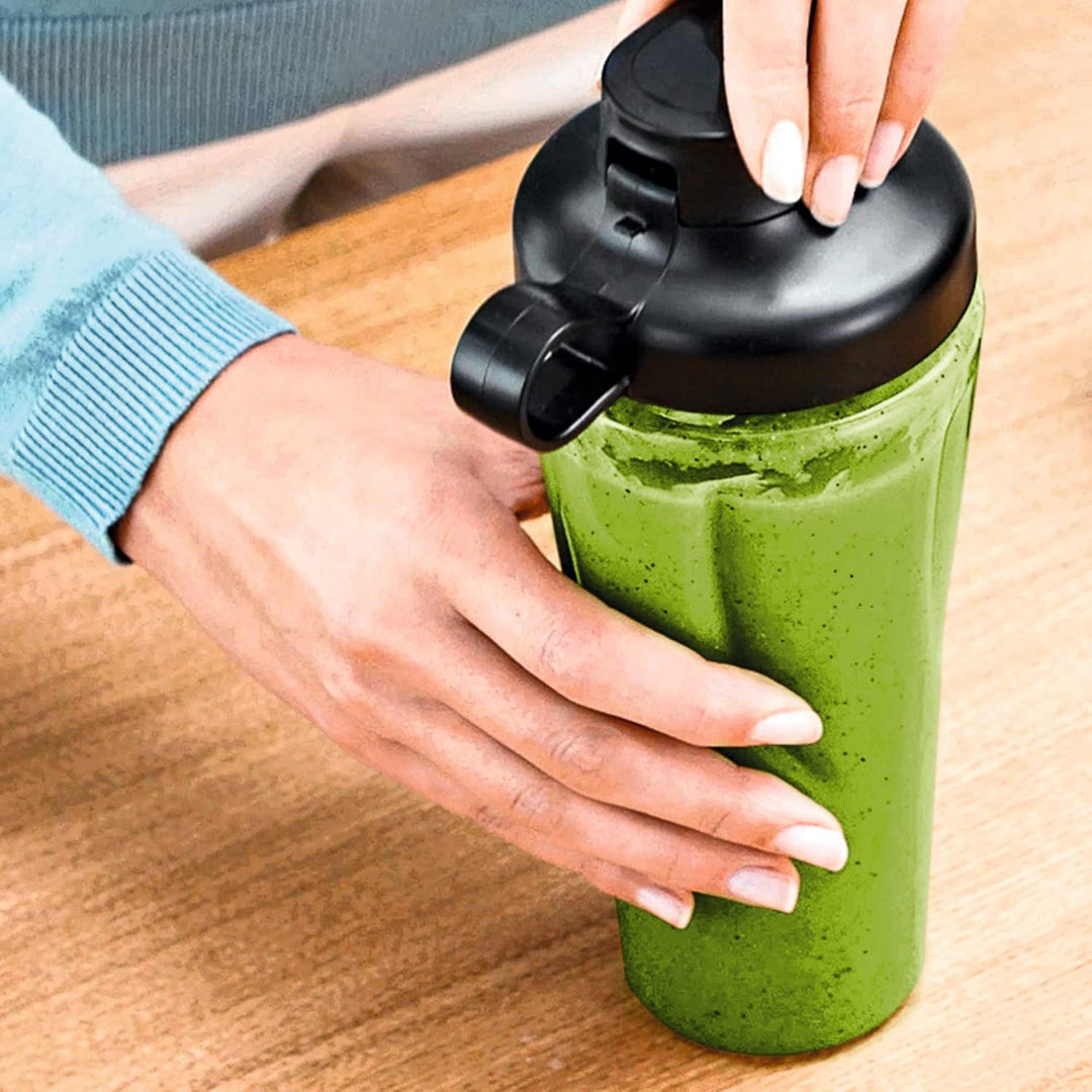 Bosch ToGo-Flasche MMZBT01B, Smoothie-ToGo-Flasche 0,6 L, bruchsicher, robust, Trinkflasche mit Deck