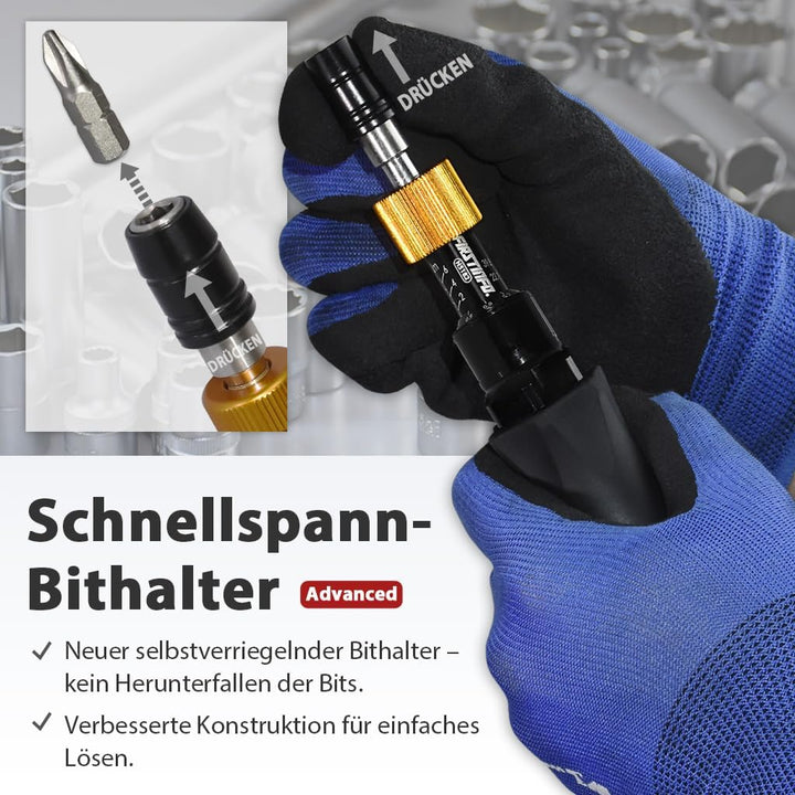 FIRSTINFO H5182 | 1/4 Zoll | 1-6 Nm, 13.28-48.68 in-lbs | Drehmomentschraubendreher | mit Rapidaptor