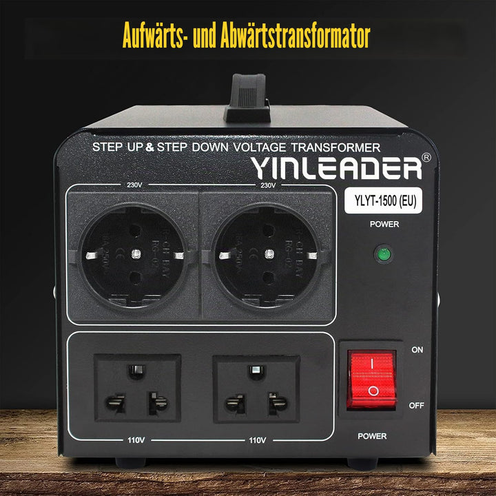 Yinleader 1500W 230V bis 110V USA Spannungswandler Ringkern-Transformator 1500 Watt - In: 110V oder