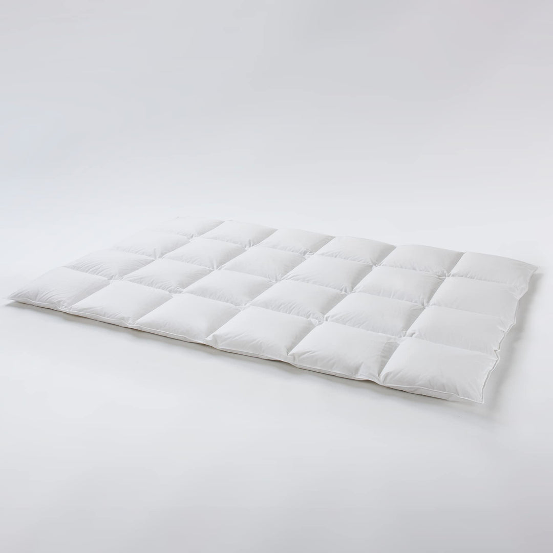 Daunenfee – Winter Cassettendecke 135x200cm, Daunen & Federn – 4x6 Karos, 2cm Stege – Handarbeit Mad