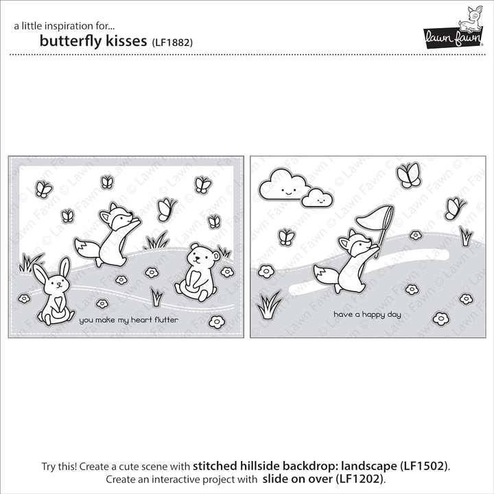 Lawn Fawn, Clear Stamp, Butterfly Kisses