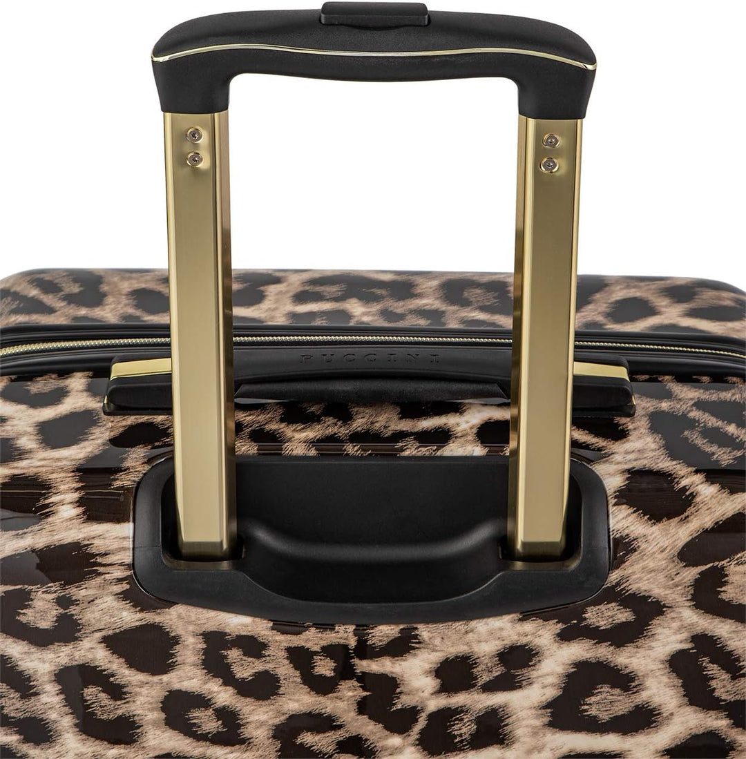 Koffer Reisekoffer Hartschalen Trolly Puccini® Beverly Hills (Leopard Beige 6, Gross) Leopard Beige