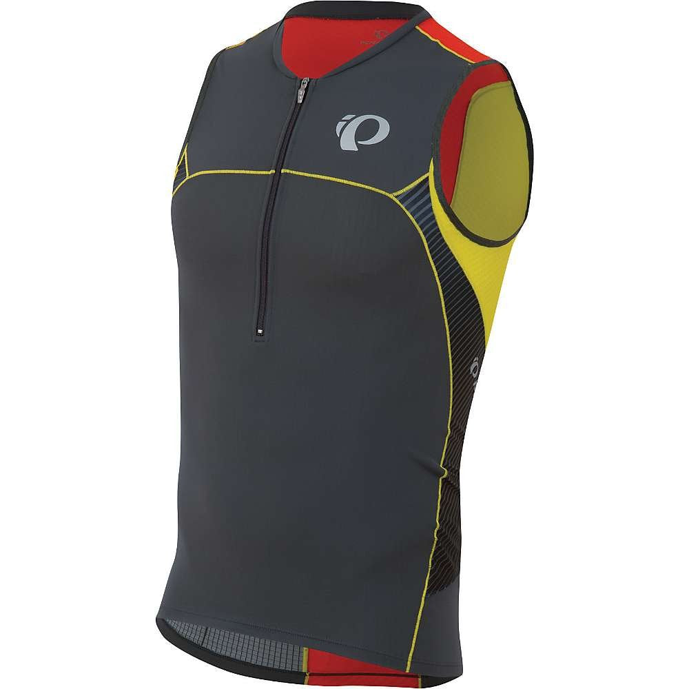 Pearl Izumi - Run Herren Elite In-R-Cool Tri Sleeve Weniger Jersey L Shadow Grey/Mandarin Red, L Sha