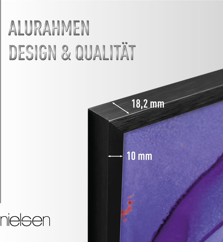 nielsen Aluminium Bilderrahmen C2, 40x60 cm, Struktur Schwarz Matt 40 x 60 cm Struktur Schwarz Matt,