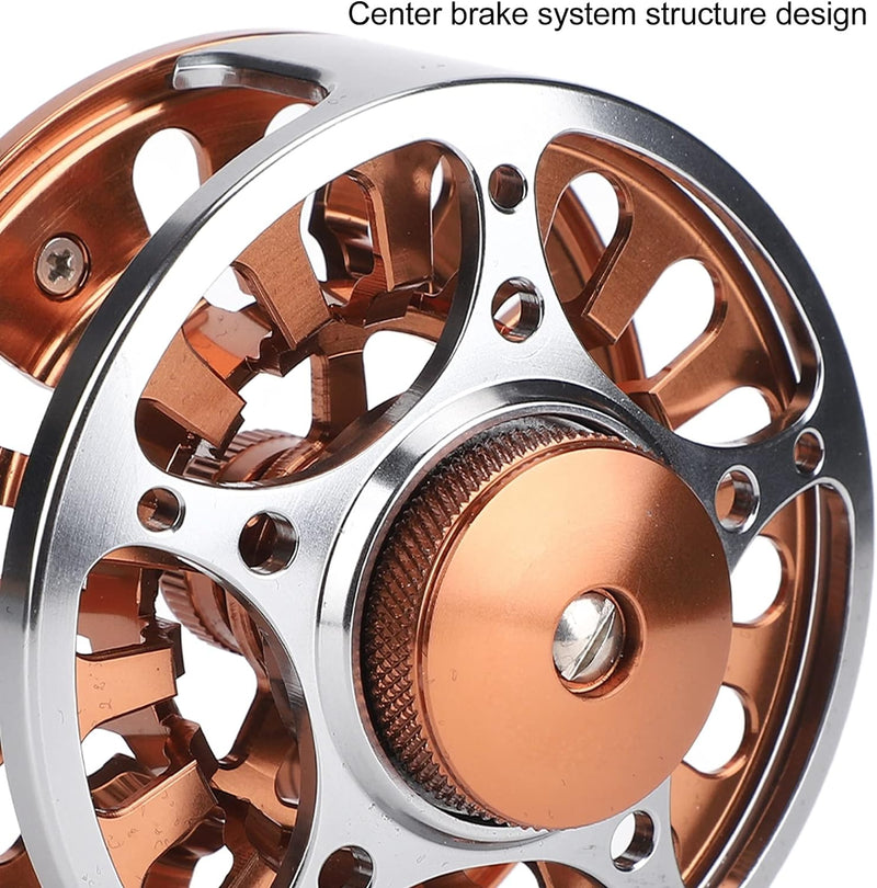 Alomejor Doppelte Farbe 5/6 Fliegenrollen CNC-gefräste Aluminiumlegierung 3 Lager Fliegenfischerrad