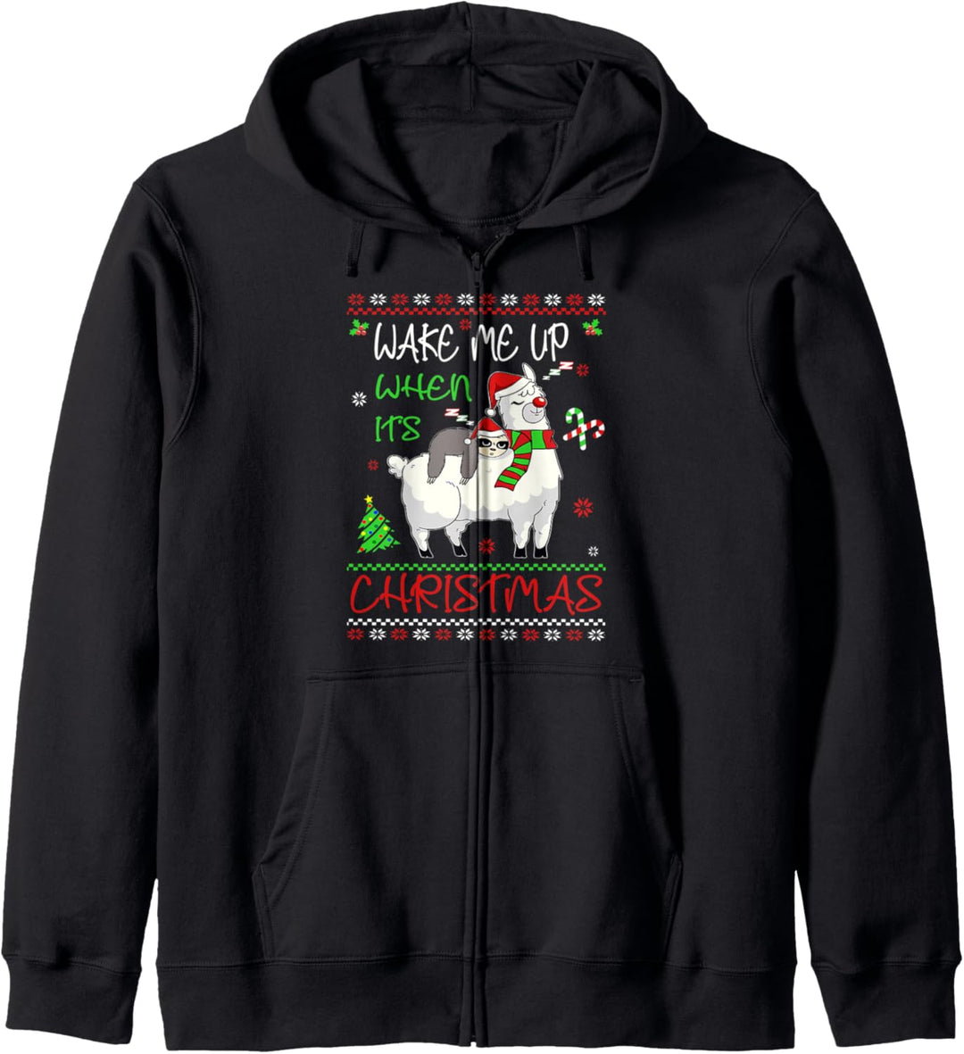 Hässlicher Weihnachtspullover - Xmas Faultier Kapuzenjacke