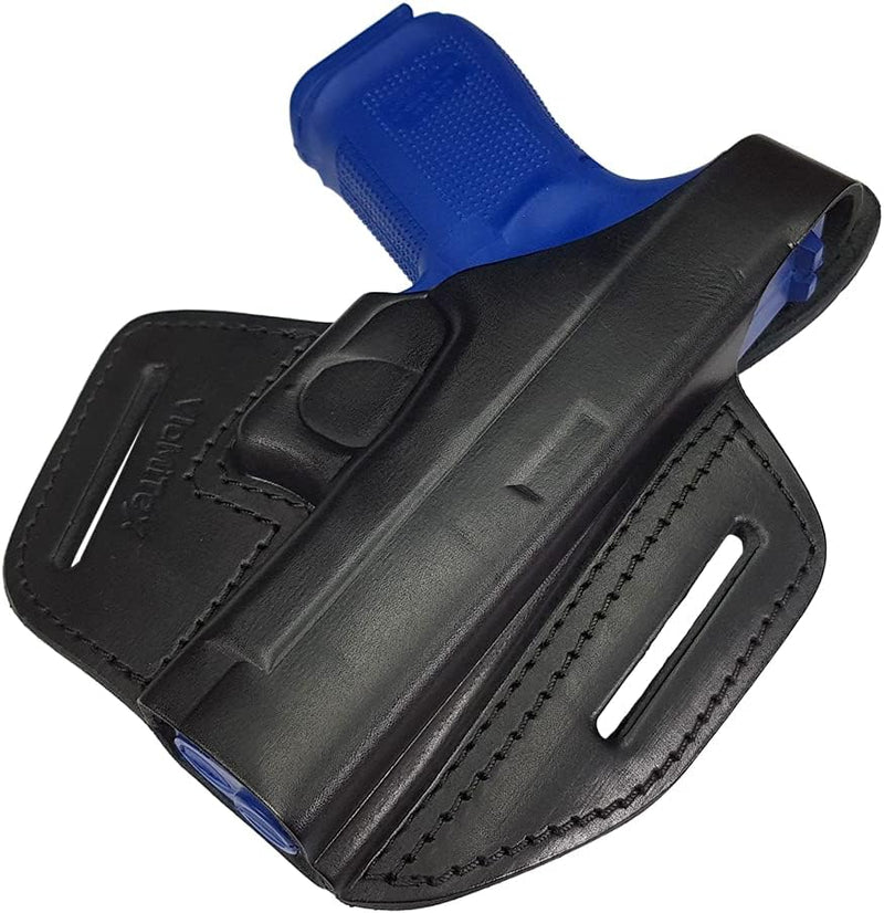 VlaMiTex OWB Leder Holster für Glock 17 19 22 23 25 31 32 34 35 37 B39 - Mod. 19 / 23 / 32, B39 - Mo