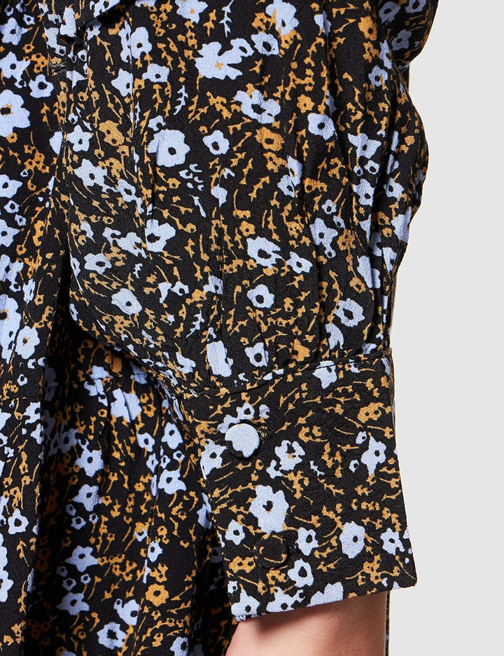 YAS Damen Yasmello Ls Dress S. Lässiges Kleid S Black/Aop:mello Print, S Black/Aop:mello Print