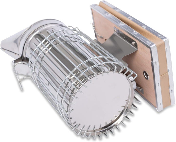 Imkado Imker Einsteiger Set Standard - Premium Edelstahl-Smoker, Bienenbesen, Stockmeissel - Einstei