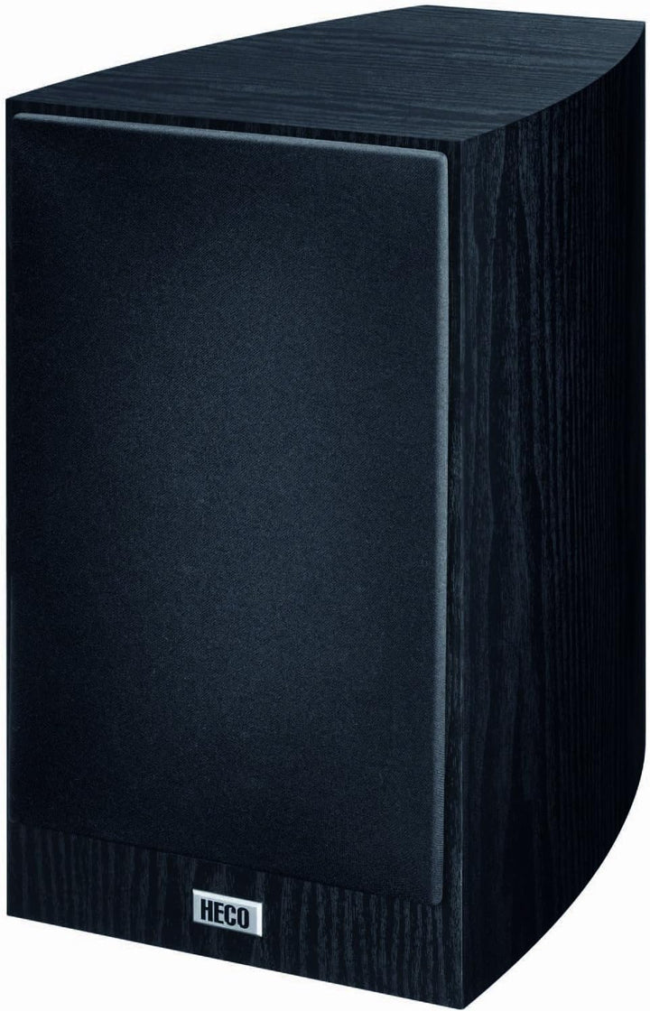 HECO Victa Prime 302 | 2 Wege Heimkino- und Stereo-Regallautsprecher | 1 Paar, Farbe:Schwarz Schwarz