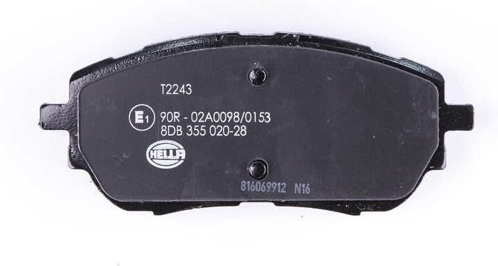 HELLA PAGID 8DB 355 020-281 Bremsbelagsatz - T2243 - Dicke/Stärke: 18.7mm - Bremssystem: Bosch - mit
