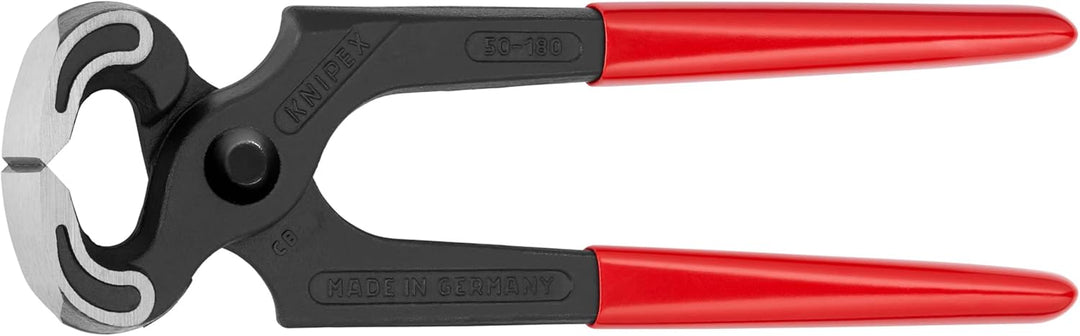 KNIPEX Kneifzange mit Kunststoff überzogen 180 mm, 50 01 180 180 mm Griffe mit Kunststoffhüllen, Rot
