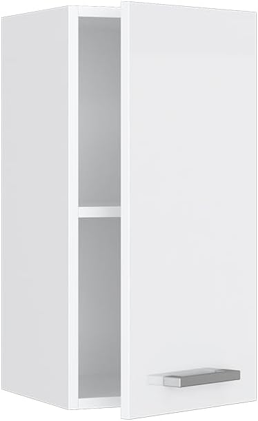 Vicco Hängeschrank R-Line, Weiss Hochglanz/Weiss, 30 cm Weiss Hochglanz Hängeschrank 30cm, Weiss Hoc