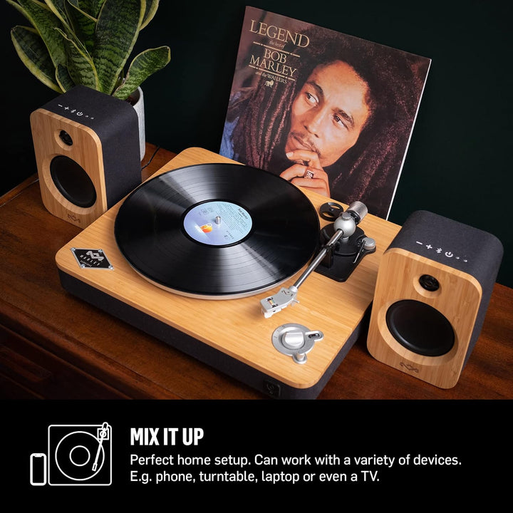 House of Marley Get Together Duo Bluetooth Lautsprecher Boxen Bambus - Nachhaltig hergestellte Regal