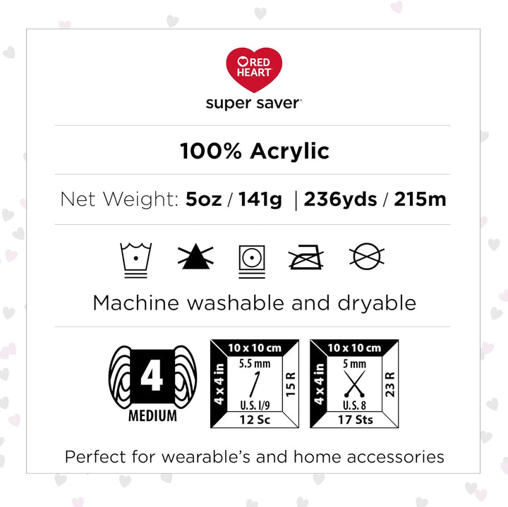 Red Heart Super Saver Garn, 3er-Pack, Mistelzweig, 3 Stück, Mistelzweig