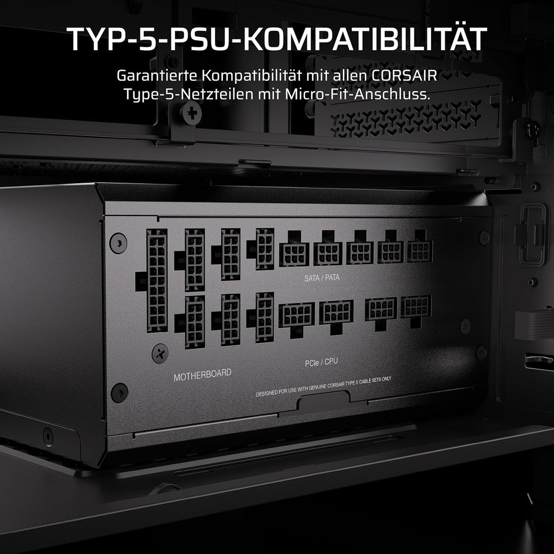 Corsair Elite Premium Pro-Kit mit Einzeln Ummantelten Typ 5-Netzteilkabeln – Flache Kabelkämme, Drei