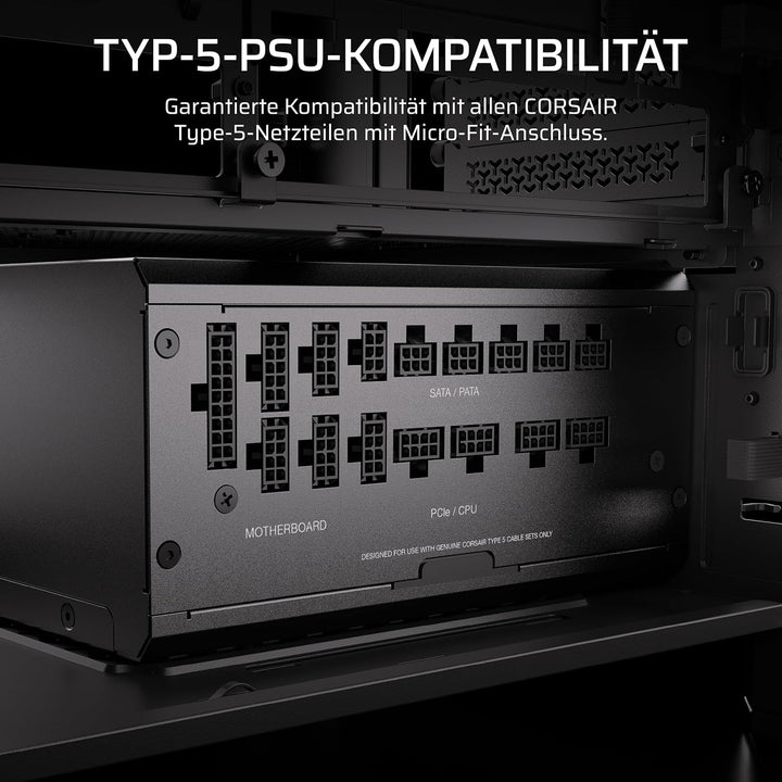 Corsair Elite Premium Pro-Kit mit Einzeln Ummantelten Typ 5-Netzteilkabeln – Flache Kabelkämme, Drei