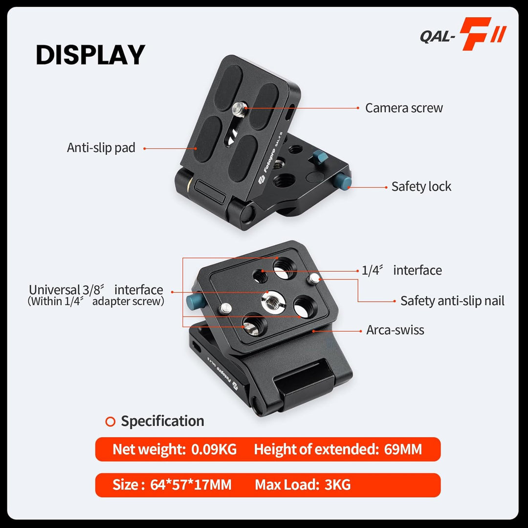 Fotopro L Halterung Kamera vertikal horizontal wechselnd Faltbare Schnellwechselplatte für Canon Nik