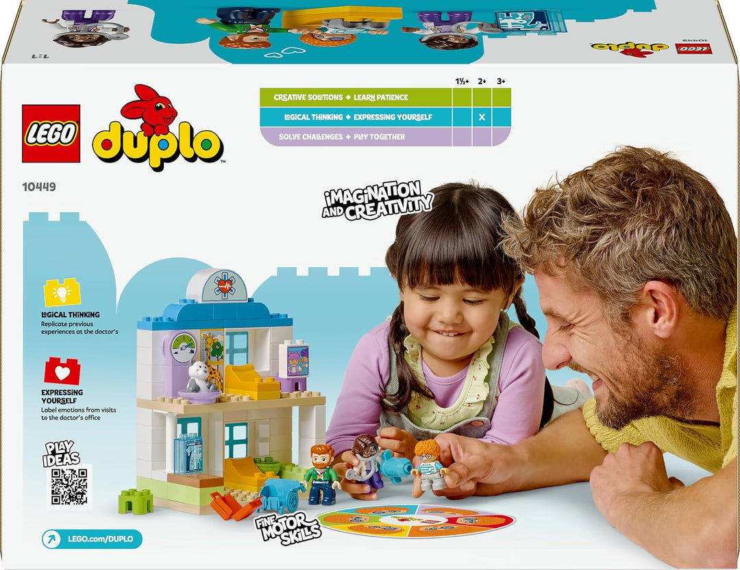 LEGO DUPLO Town Erster Arztbesuch, Bauspielzeug, Spielset zur Förderung der Feinmotorik, Geschenk fü