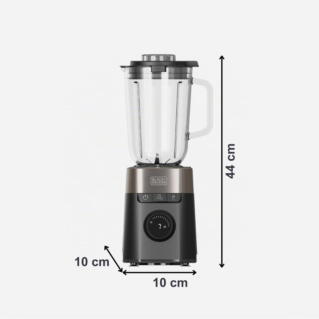 Black+Decker - Standmixer BXJB1201E 2200W | 2,2L Glasbehälter | 8 Geschwindigkeiten | 6 Edelstahlkli