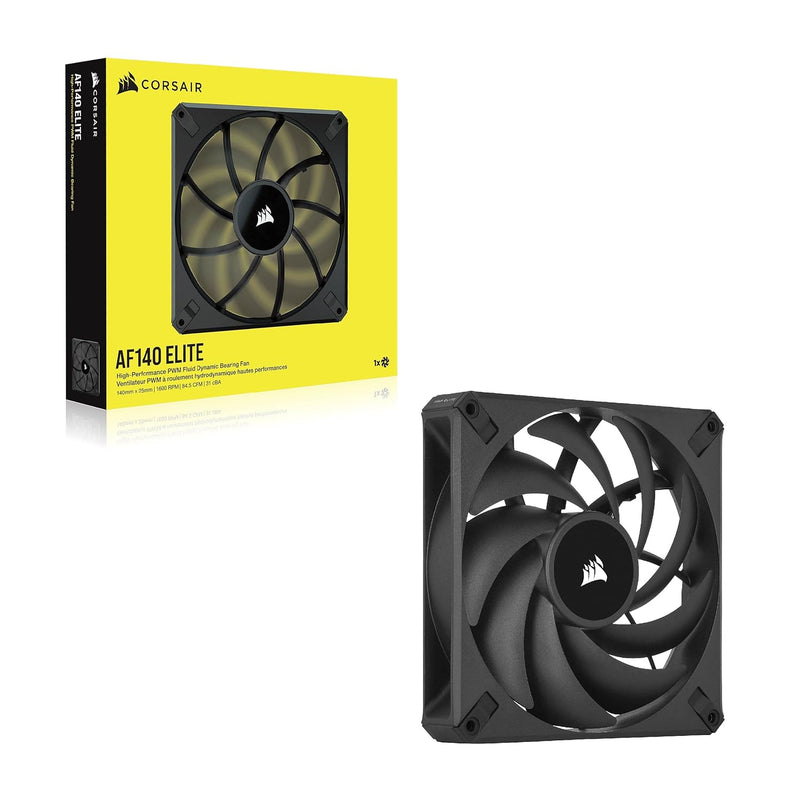 Corsair AF140 ELITE Computer case Fan 14 cm Black 1 pc(s) AF ELITE Einfach (140mm) Schwarz, AF ELITE