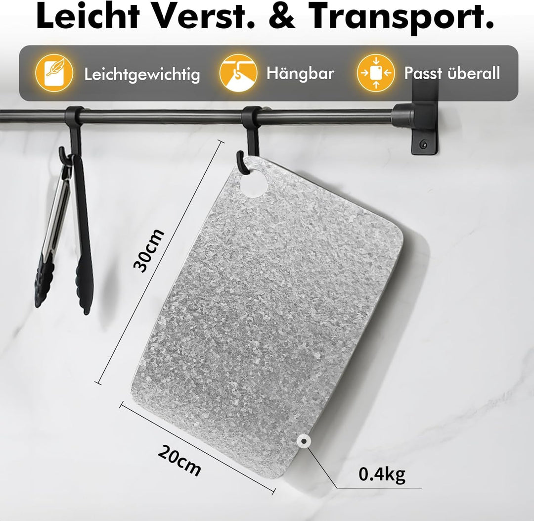 Titan Schneidebrett, Schneidebretter aus 100% Titanium, Antibakterielle Küchenbrett - EPA-Zertifizie