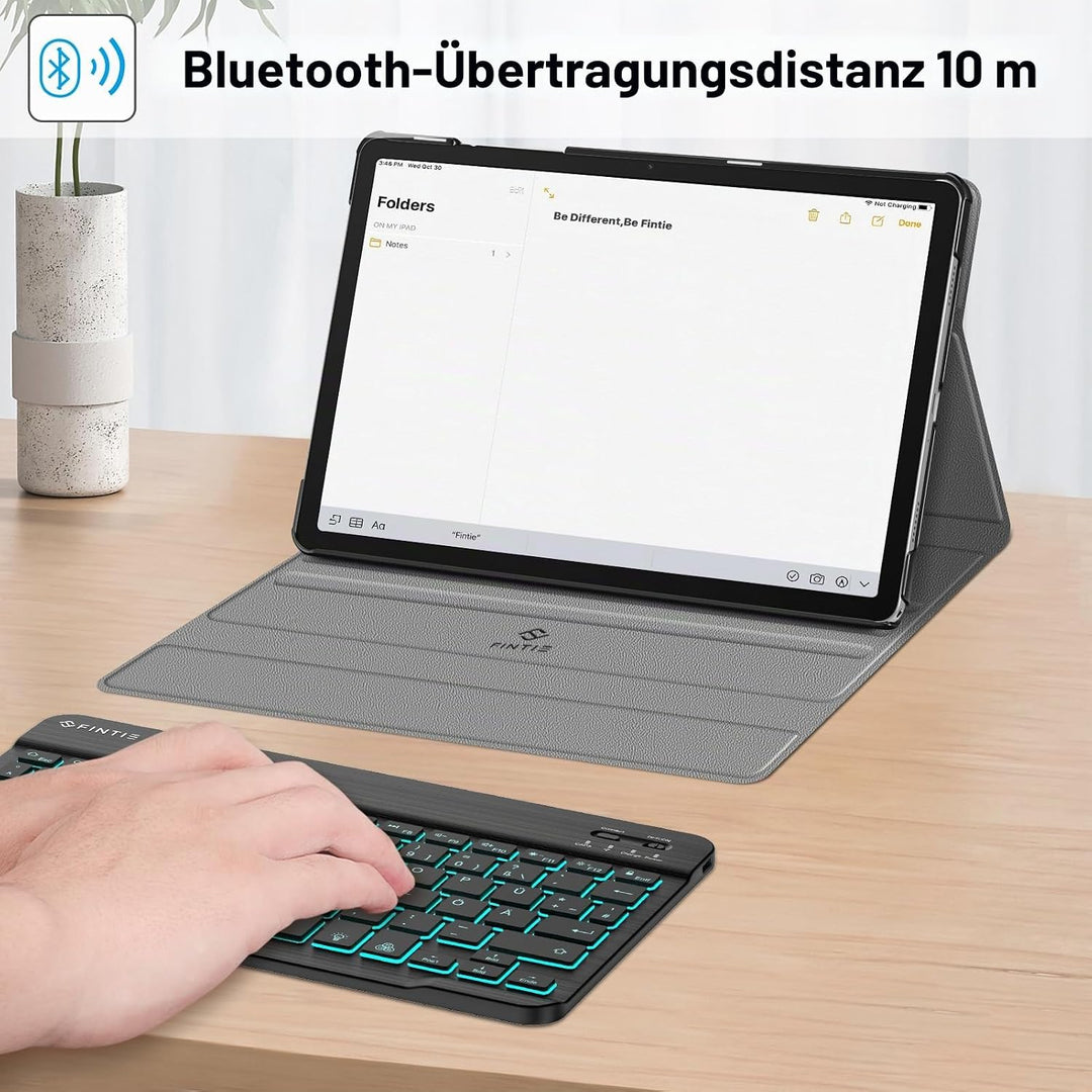 FINTIE Beleuchtete Tastatur Hülle für Samsung Galaxy Tab A11+ Plus 11" 2025 / Tab A9+ Plus 11 Zoll 2