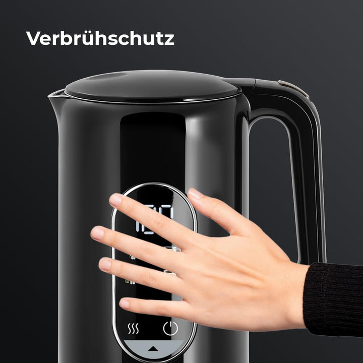 Edelstahl Wasserkocher mit Temperatureinstellung (40-100°C) | RED Colorsense A11E Teekocher 1,7L 200