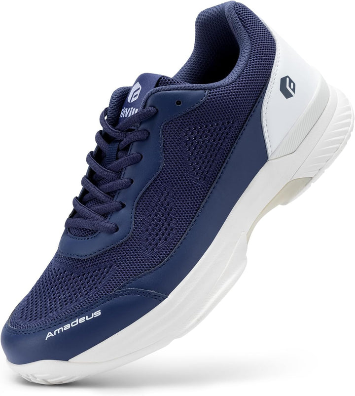 FitVille Extra Weit Tennisschuhe Herren rutschfest Hallenschuhe Atmungsaktiv Badminton Schuhe Bequem